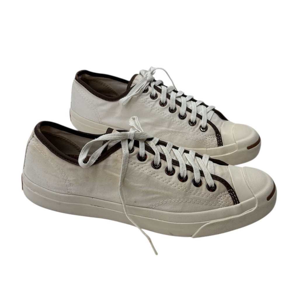 Converse Jack Purcell Low Top White Sneakers 142689C Men's US 9 and Women 10.5